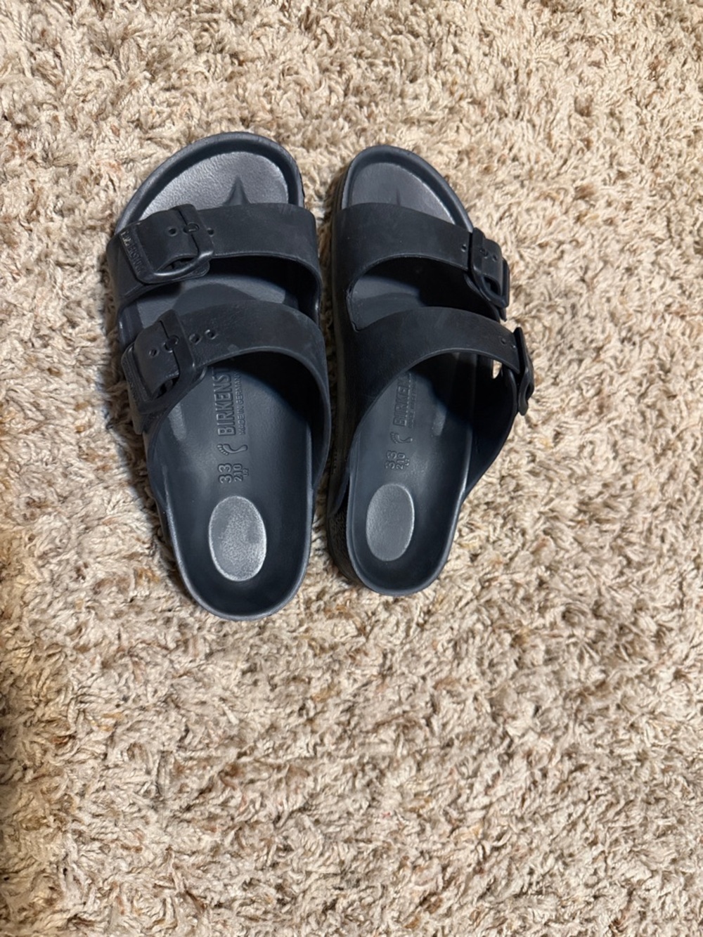 Birkenstock Kids Black Two-Strap Sandals